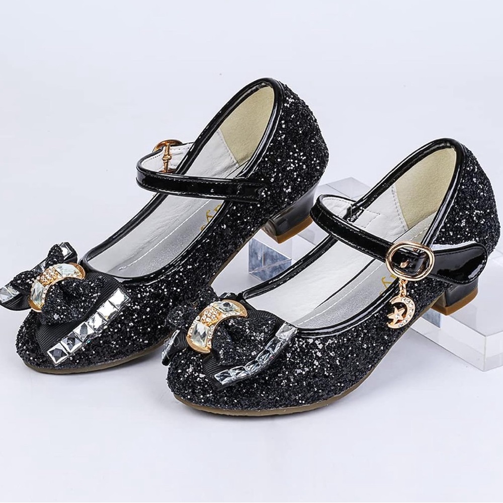 5/$20 SALE ❤️Sparkly Black Kids Shoes with Bow